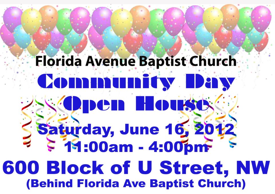 Florida Avenue Baptist Church Community Day 6/16/12- 11am-4pm