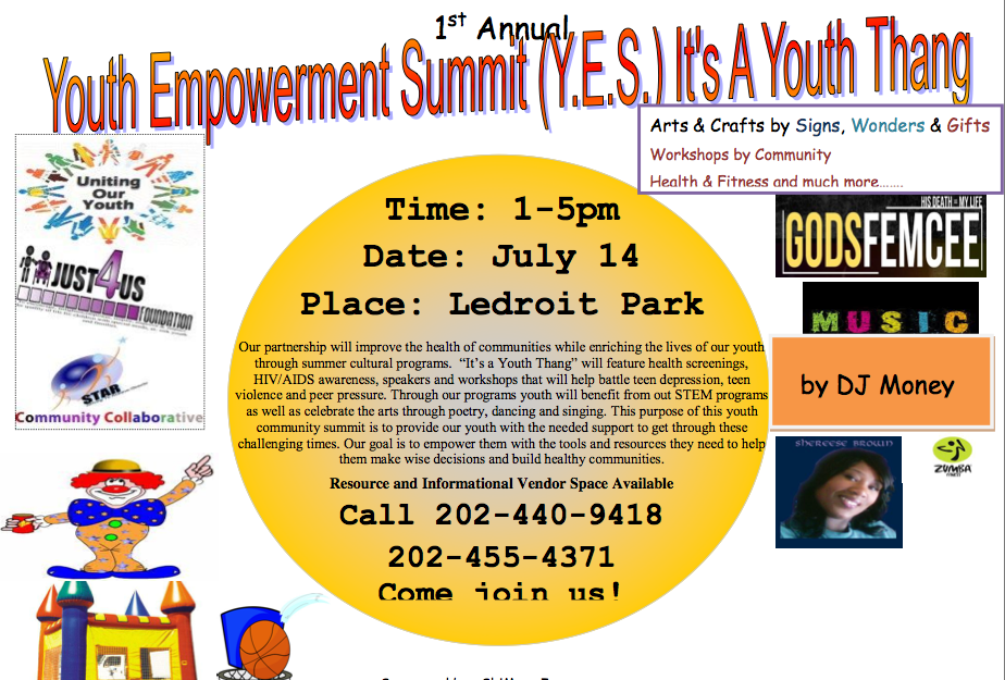 Uniting Our Youth Summit 1pm-5pm at The Park at LeDroit 7/14/12