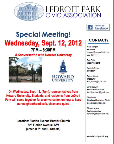 A Conversation with Howard University Sept. 12, 2012 7:00