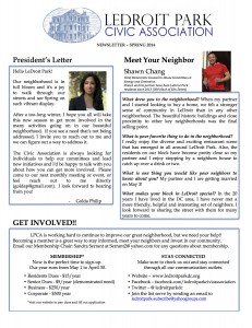 LPCA May Newsletter front