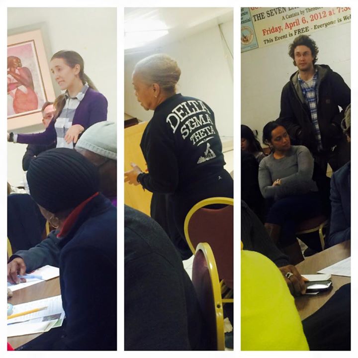 LeDroit Park Residents Stand to ask questions to Mayor Muriel Bowser at the February meeting