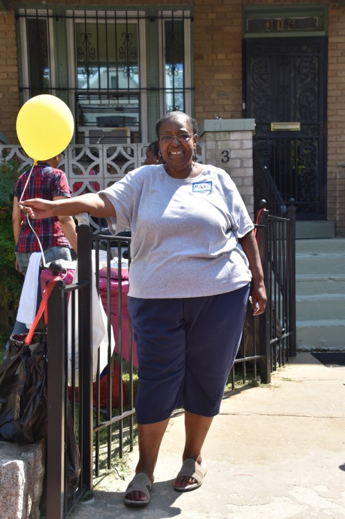 Mechelle Baylor with a balloon.