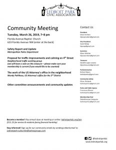 March Meeting Agenda