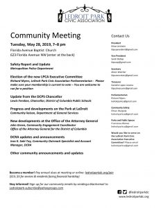 May 2019 LPCA Meeting Agenda